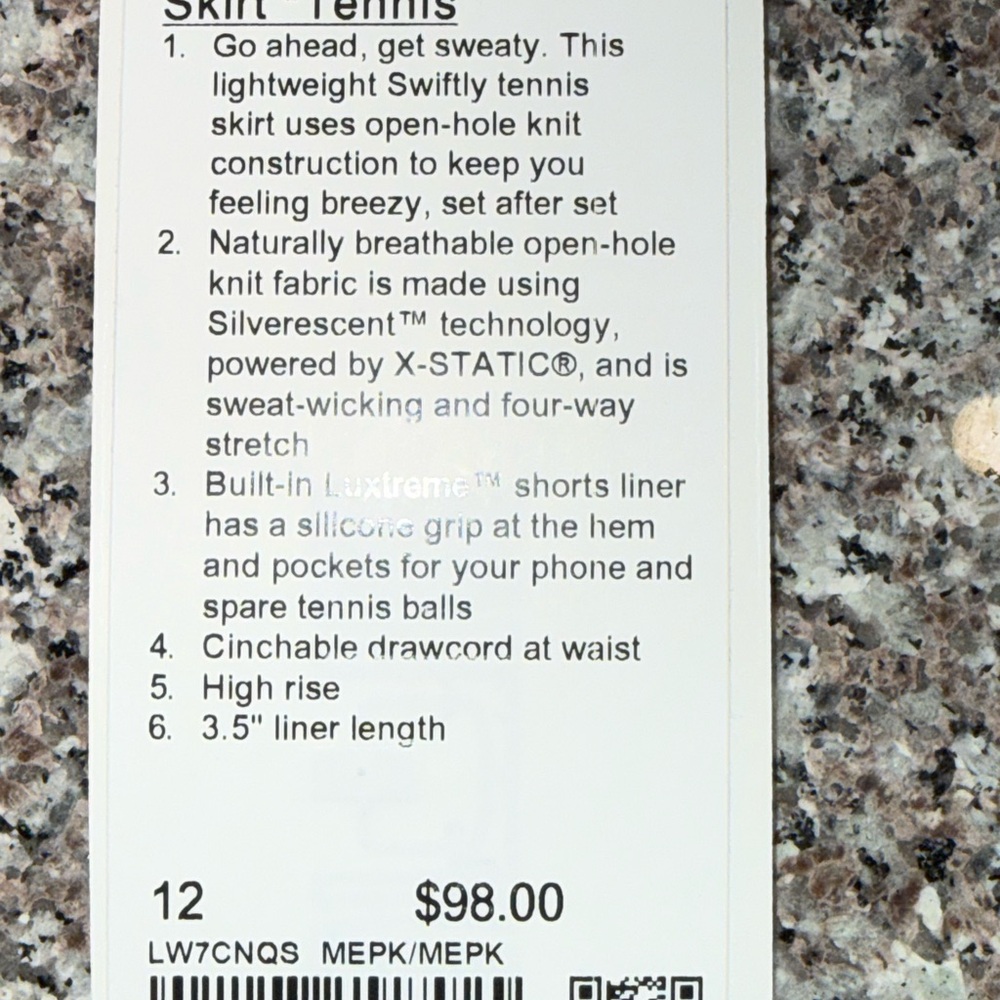 NEW Lululemon Swiftly Tech High Rise Tennis Skirt in Strawberry Milkshake - Picture 7 of 8